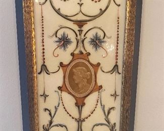 Set of 4 framed antique French tiles 295