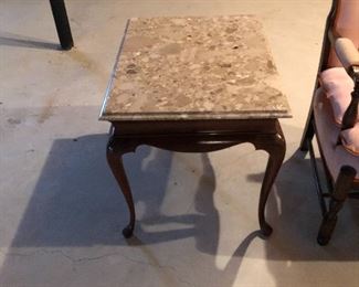 Marble top end table 125