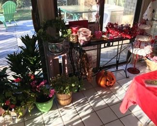 Plants & holiday decor