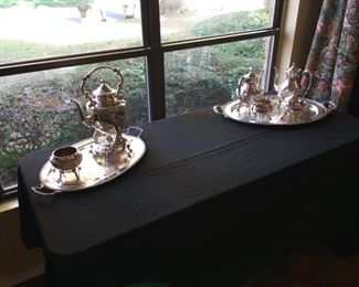 Silver plated tea service