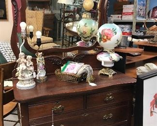 Love this little dresser with swing mirror.  Beautiful condition.