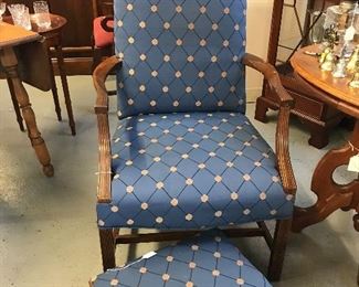 Great Arm Chair.  Wonderful blue upholstery