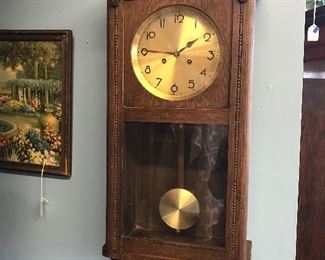 Great old oak clock.  