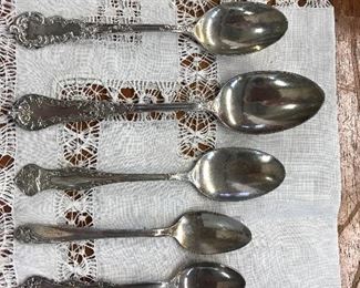 Great silver plate spoons of all kinds, state spoons, Wm Rogers Spoons, Oneida Spoons etc.