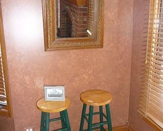 Mirror and Stools
