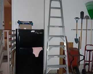 Refrigerator and Tall Ladder