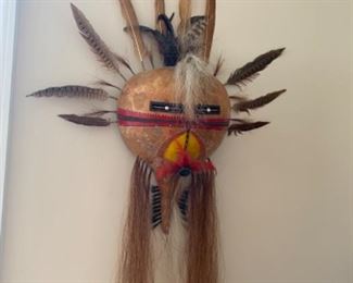 Gourd mask, signed