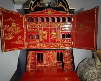 Oriental Desk with Drawers and Pigeon Holes