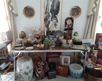 Various pottery and decor