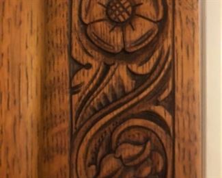 Scrollwork on armoire