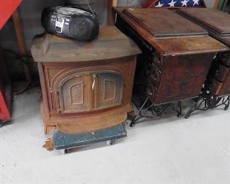 Vermont castings wood stove singer complete sewing system 1910 ish