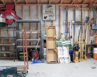 odds and ends tools salt dog cage rakes shovels