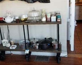 Housewares (rolling shelf not for sale)