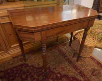 English Regency mahogany flip top game table