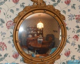 Antique Federal Eagle Convex Mirror