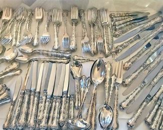 Sterling Silver Set of over 132 pieces.
