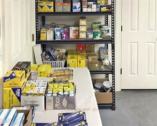 Hundred of light bulbs to chose from. 