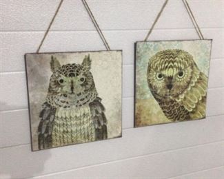 Metal owl art