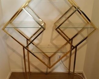 Metal and glass shelving