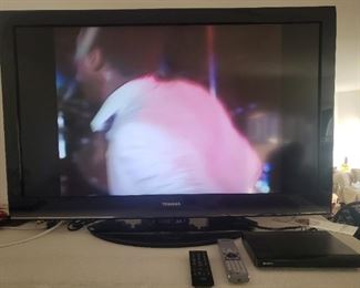 Toshiba 46in TV and Sony DVD player