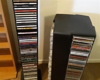 Large CD assortment in carousel and tower