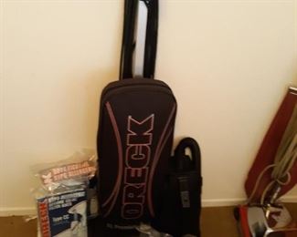 Oreck XL Premier Plus upright and canister vacuum set
