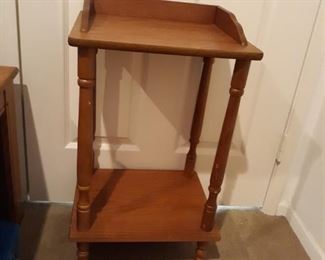 Wood end table