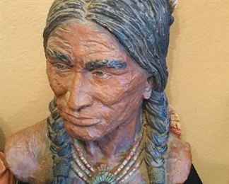Large Vintage Indian Bust