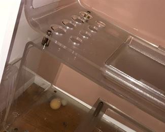 Vintage Lucite MCM Rolling bar cart