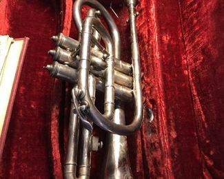 Vintage brass coronet