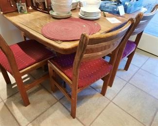 Vintage Danish Table w/ 6 Chairs