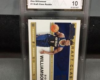 GMA Graded 2019-20 Panini Contenders Draft Class ZION WILLIAMSON Pelicans ROOKIE Basketball Card