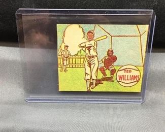 Vintage 1943 M.P. & Co. TED WILLIAMS Red Sox Hand Cut Vintage Baseball Card