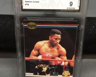 GMA Graded 1991 Ringlords #10 LENNOX LEWIS Boxing ROOKIE Card - MINT 9