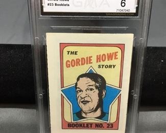 GMA Graded 1971-72 Topps Booklets #23 GORDIE HOWE Red Wings Vintage Hockey Card - EX-NM 6