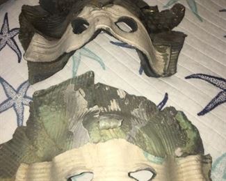 Mardi Gras? Decorative, Hand-Made, Wall-Art, Ceramic Masks