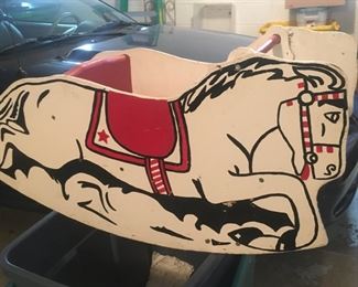 Vintage 1940/50's Ride 'em Cowboy Child's Rocking Toy-- Yee Haw! 