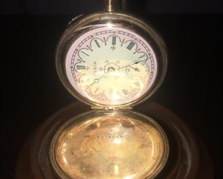 Lady's Antique (Pink & Gold) Pocket Watch