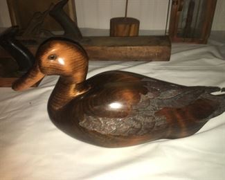 Hand-Carved Decoy Duck--Quack!