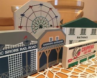 Lotsa Black Cat Blocks -- Local Attractions including Chippewa Lake Park Buildings--Wheee!