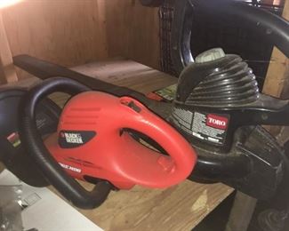 Black & Decker Hedge Trimmer: TORO Leaf Blower