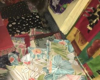 Variety of Vintage Fabric--Faux Fur too!