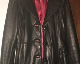 SOFTEST Leather EVER! Full Length!! Belted--Tis the Season