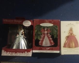 BARBIE 20+ New Old Stock, Boxed, Like New--Holiday and Christmas Ornaments