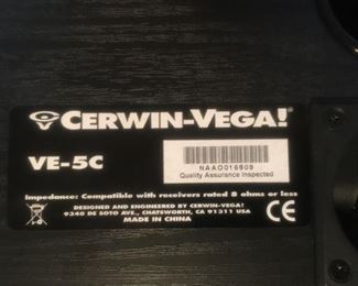 Cerwin-Vega Surround Sound Center Speaker--Clean! 