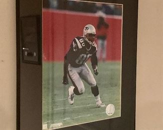Item 16:  Patriots #80 Framed Photograph - 11.25" x 14.25":  $25