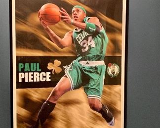 Item 27:  Framed Paul Pierce poster - 24.5" x 36.5": $25