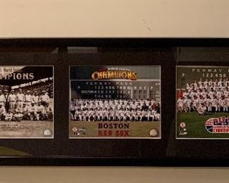 Item 29:  Framed Red Sox Team Photograph (1918, 2004, 2007) - 37.5" x 13.5":  $48