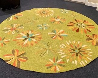Item 22:  Green rug with flowers - 92":  $85