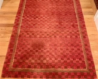 Item 89:  Red wool rug - 49" x 72": $150

